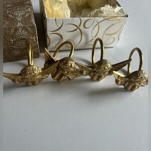 Brass angel napkin rings made in India nice and heavy set of 4 celestial cherub